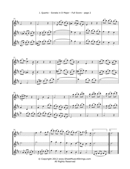 Quantz J Sonata In D Mvt 2 For Three Violins Page 2