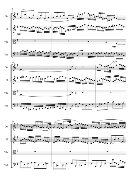 Quartet In E Minor For Oboe Flute And Strings Cs061 1 Mov Page 2