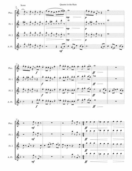 Quartet In The Rain For Flute Quartet With Piccolo And Alto Page 2