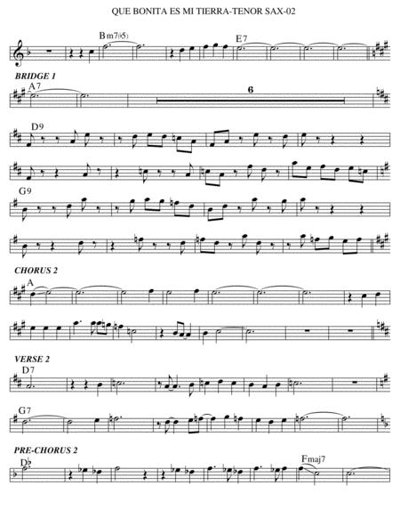 Que Bonita Es Mi Tierra Tenor Sax Page 2