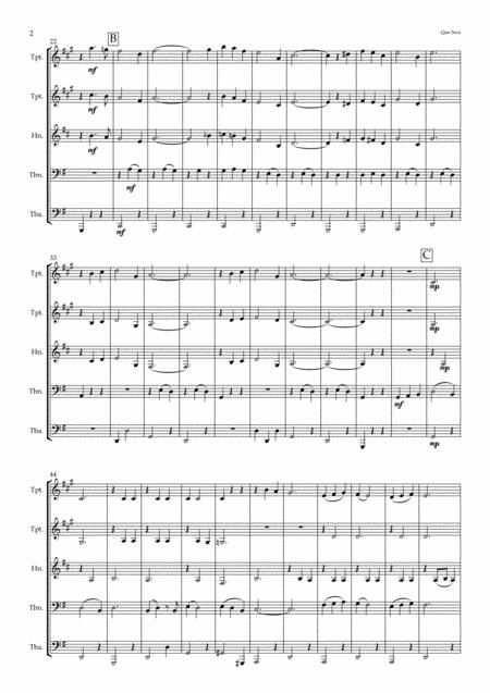 Que Sera Sera For Brass Quintet Page 2