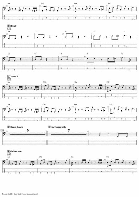 Queen Back Chat Accurate Bass Transcription Whit Tab Page 2