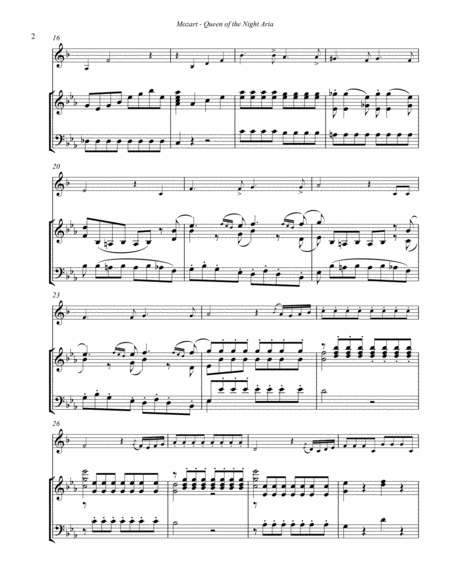 Queen Of The Night Aria From The Magic Flute For Piccolo Trumpet And Piano Page 2