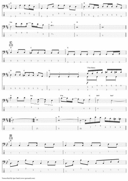 Queen Seven Seas Of Rhye From Album Queen Ii Accurate Bass Transcription Whit Tab Page 2