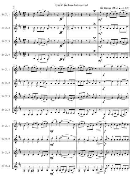 Quick We Have But A Second For Clarinet Quartet Page 2
