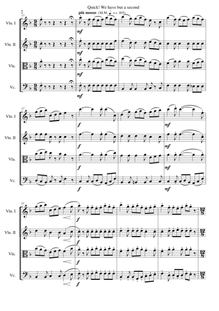 Quick We Have But A Second For String Quartet Page 2