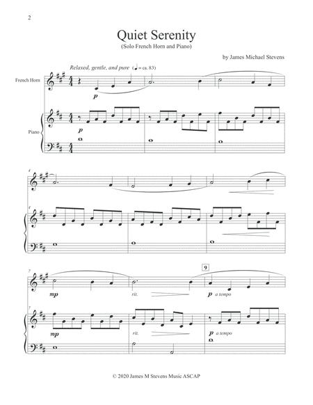 Quiet Serenity French Horn Piano Page 2