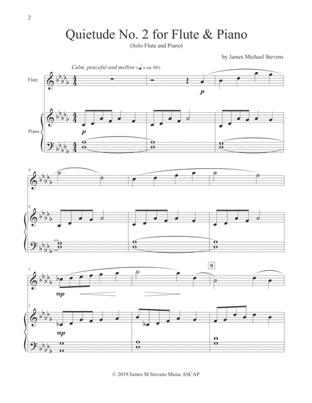 Quietude No 2 Flute Piano Page 2
