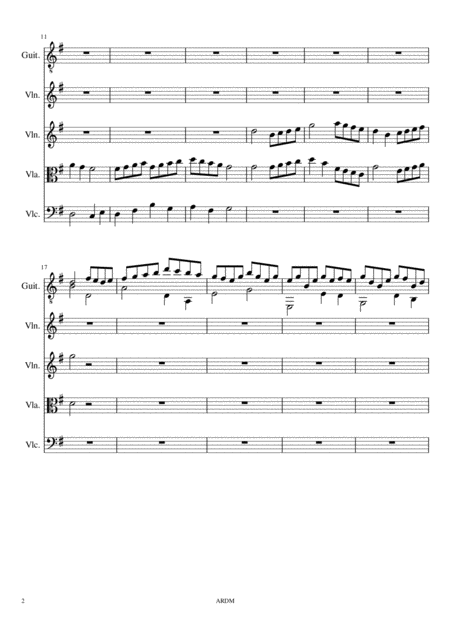 Quintet For Guitar And Strings Page 2