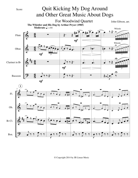 Quit Kicking My Dog Around And Other Music About Dogs For Woodwind Quartet Page 2