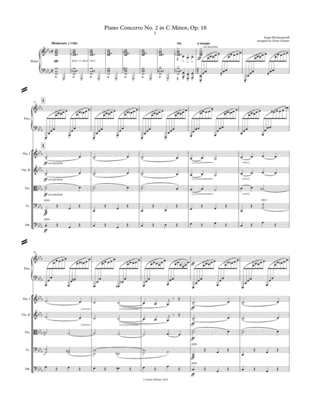 Rachmaninoff Piano Concert No 2 I Moderato Arranged For Solo Piano And String Orchestra Page 2