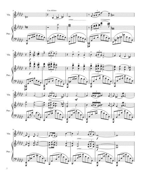 Rachmanninoff Elegie For Violin And Piano Op 3 Page 2