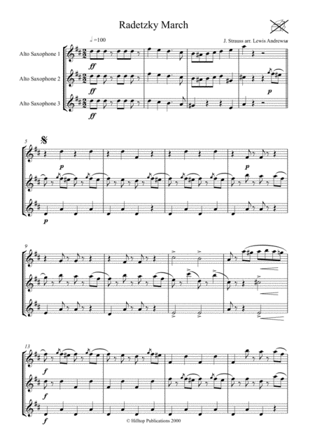 Radetsky March Arr Saxophone Trio Page 2