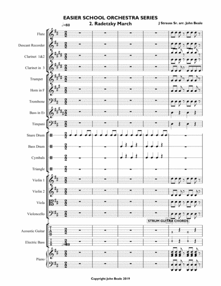 Radetzky March Arranged For School Orchestra Page 2