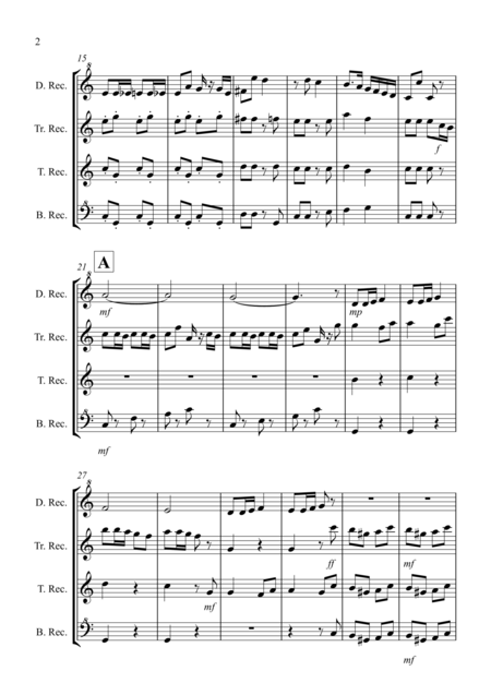 Radetzky March For Recorder Quartet Page 2