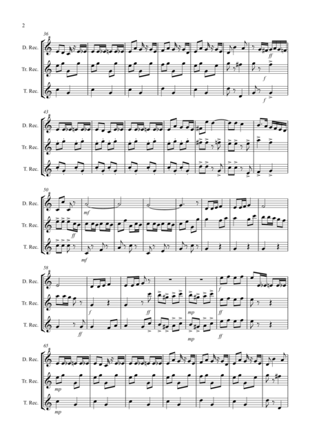 Radetzky March For Recorder Trio Page 2