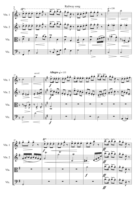 Railway Song Auf De Schwb Sche Eisebahne For String Quartet Page 2
