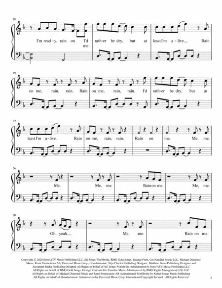 Rain On Me Piano Solo Page 2