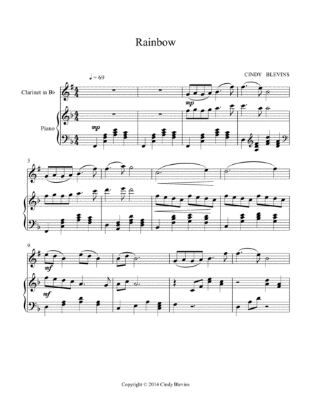 Rainbow For Piano And Clarinet Page 2