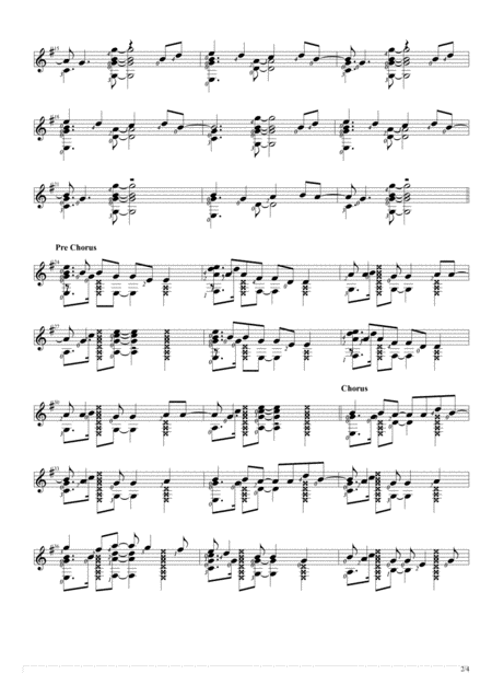 Rather Be Solo Guitar Score Page 2