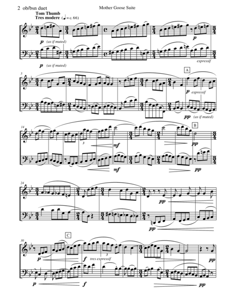 Ravel Mother Goose Suite Selections For Oboe And Bassoon Duet Page 2