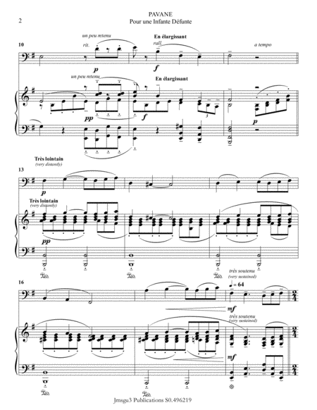 Ravel Pavane For Euphonium Piano Page 2