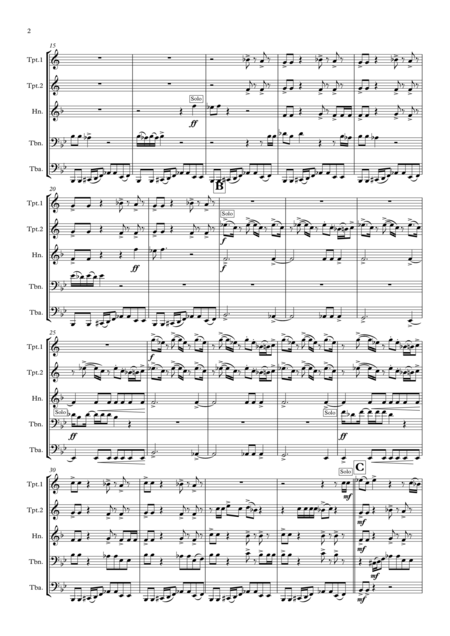 Ray Parker Jr Ghostbusters Brass Quintet Page 2