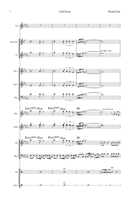 Reach Out And I Will Be There Vocal And Small Band 3 5 Horns Key Of Db Page 2