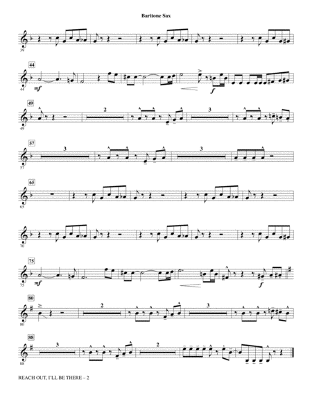 Reach Out I Will Be There Arr Alan Billingsley Baritone Sax Page 2
