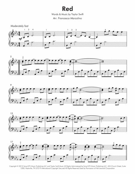 Red Intermediate Piano Page 2