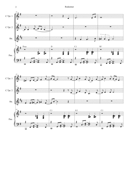 Redeemer For Brass Quartet And Piano Page 2