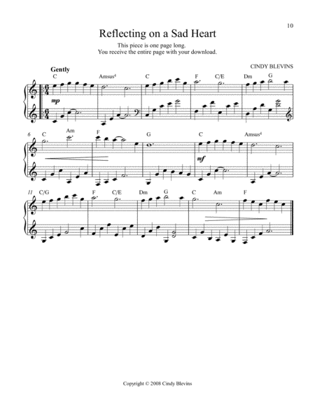 Reflecting On A Sad Heart An Original Solo For Lap Harp From My Book Etheriality The Lap Harp Version Page 2