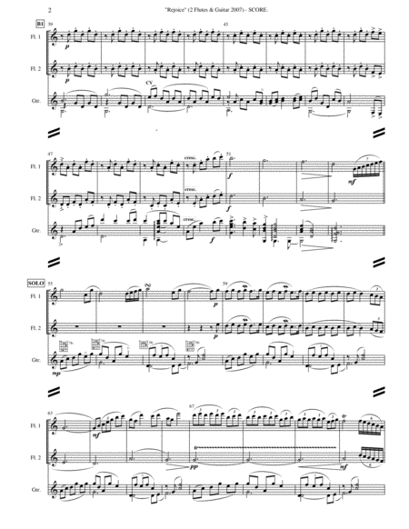 Rejoice 2 Flutes Guitar Page 2