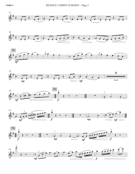 Rejoice Christ Is Born Violin 1 Page 2