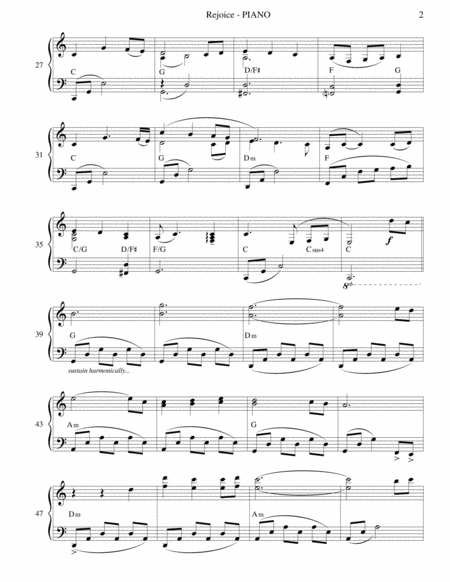 Rejoice Piano Page 2