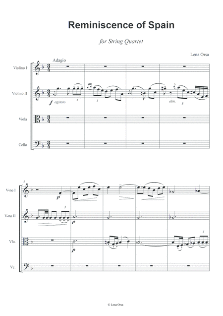 Reminiscence Of Spain For String Quartet Page 2