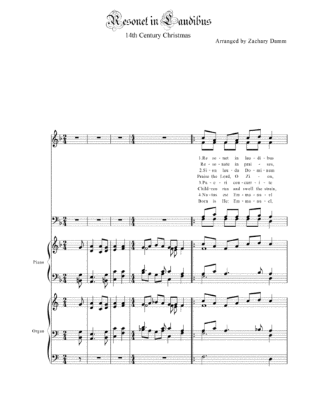 Resonet In Laudibus Piano And Organ Page 2