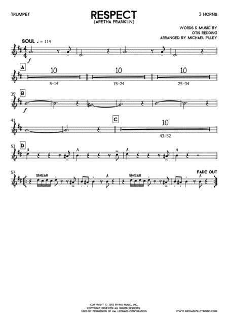 Respect Aretha Franklin 3 Horns Page 2