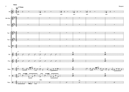 Respect Vocal With Small Band 3 4 Horns Key Of C Page 2