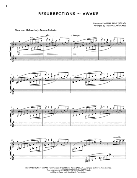 Resurrections Awake Celeste Piano Collections Page 2