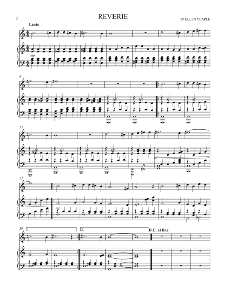 Reverie For Piano And Clarinet Page 2