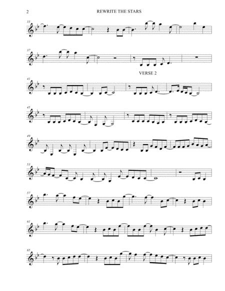 Rewrite The Stars The Greatest Showman Justin Paul Sheet Music Right Hand Piano Page 2