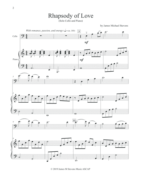 Rhapsody Of Love Romantic Cello Page 2