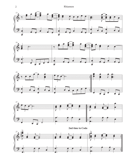 Rhiannon Fleetwood Mac Solo Harp Arrangement Page 2