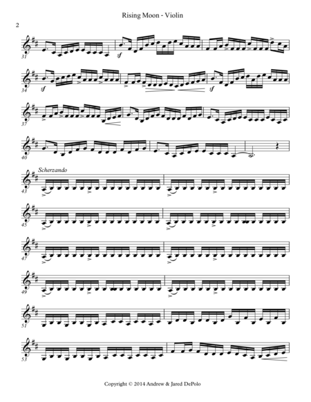 Rhythm In The Night Rising Moon Violin Page 2