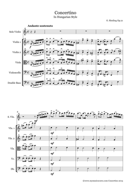 Rieding Violin Concertino Op 21 In Hungarian Style Page 2