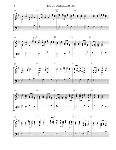 Rise Up Shepherd And Follow For 2 Octave Handbell Choir Page 2