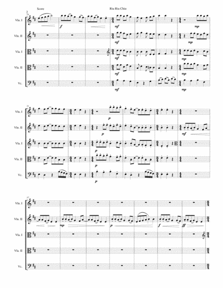 Riu Riu Chiu Arranged For String Quintet 2 Violins 2 Violas 1 Cello Page 2