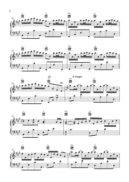 River Flows In You Original Version W Guitar Chords Page 2