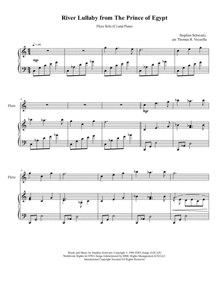 River Lullaby From Prince Of Egypt Flute Solo Page 2